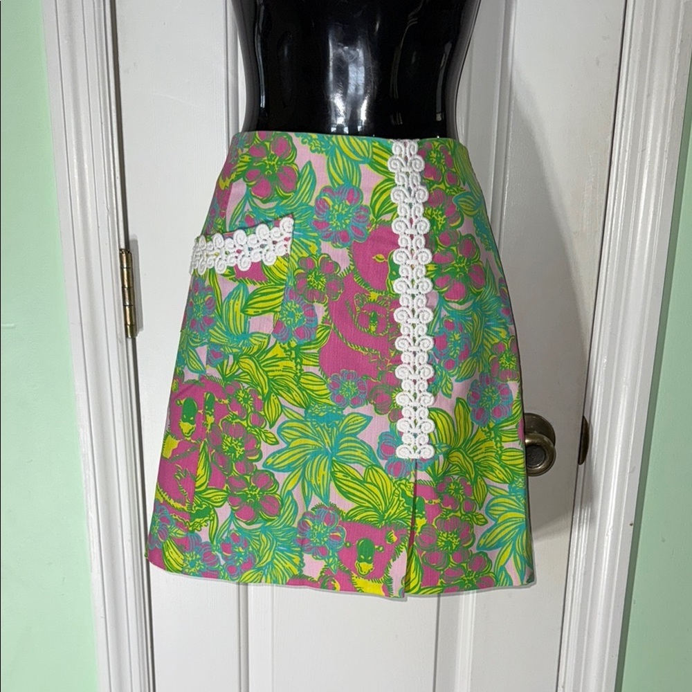 Lily Pulitzer Originals Line Roslyn Skirt Big Squeeze Koala Bears Vintage Size 0